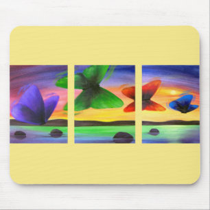 Colourful Butterfly Painting - Multi Mouse Pad
