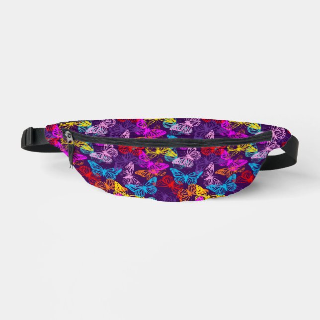 Colourful Butterfly Pattern Fanny Pack (Front)