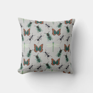 Colourful Butterfly Pattern Throw Pillow