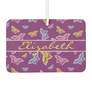 Colourful Butterfly Personalize Pattern Car Air Freshener