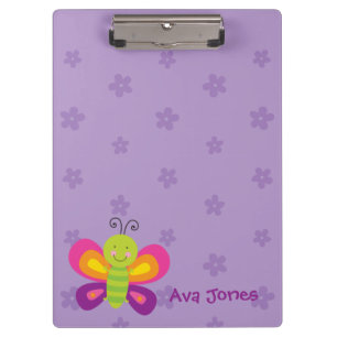 Colourful Butterfly Personalized Clipboard