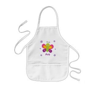 Colourful Butterfly Personalized Kids Apron