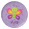 Colourful Butterfly Personalized Melamine Plate