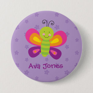 Colourful Butterfly Personalized Pin Button