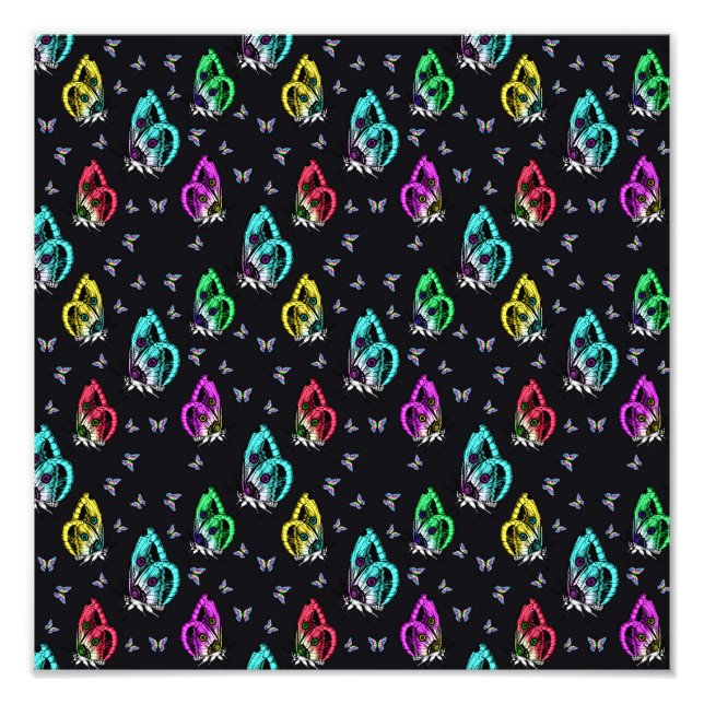 Colourful Butterfly Photo Print (Front)