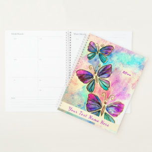 Colourful Butterfly Planner - Custom Text - Year