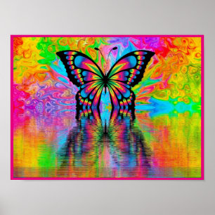 Colourful butterfly poster