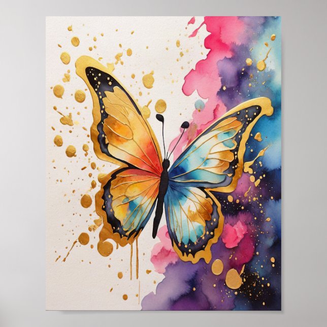 Colourful Butterfly Poster (Front)