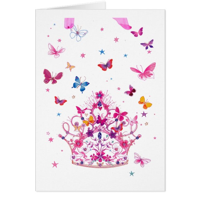 Colourful Butterfly Print: A Crowned Masterpiece.  (Front)