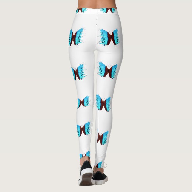 Colourful Butterfly Print  Leggings (Back)
