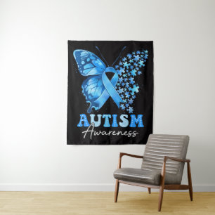 Colourful Butterfly Puzzle Tapestry