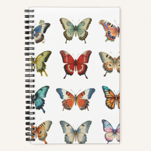 Colourful Butterfly Spiral Notebook