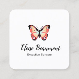 Colourful  Butterfly Square Business Card
