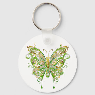 Colourful Butterfly Tattoo Style Keychain