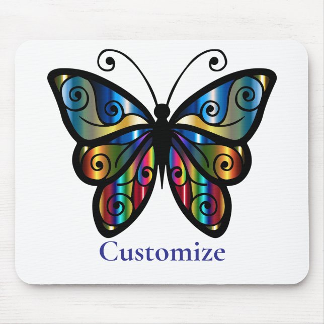 Colourful Butterfly Thunder_Cove Mouse Pad (Front)