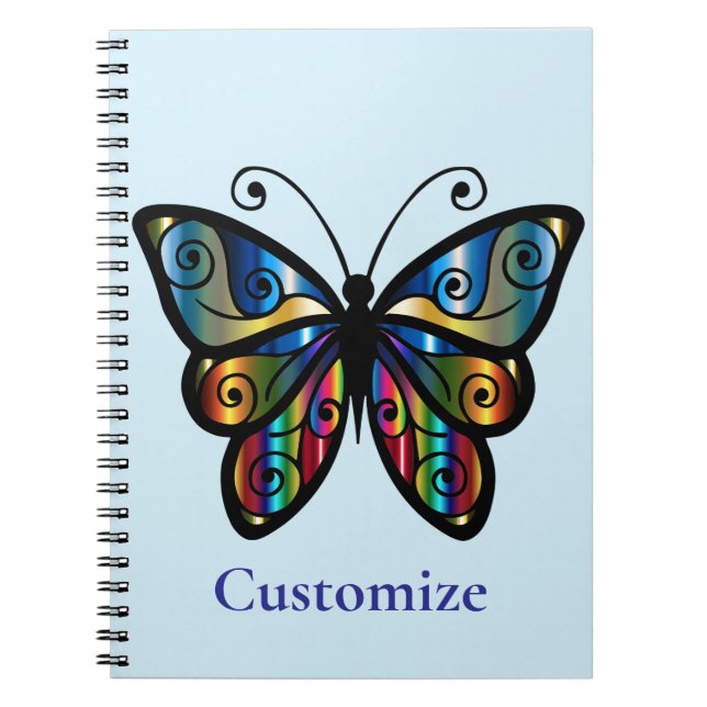Colourful Butterfly Thunder_Cove Notebook (Front)