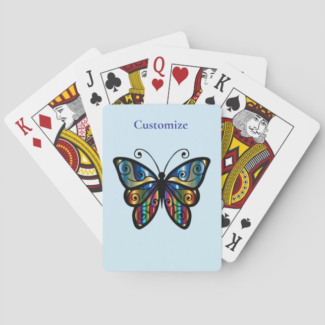 Colourful Butterfly Thunder_Cove Playing Cards (Back)