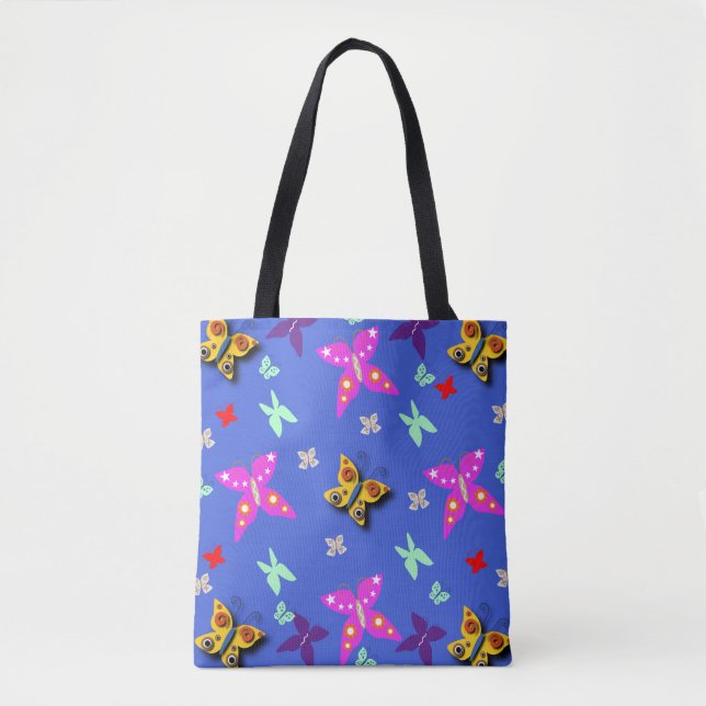 Colourful Butterfly  Tote Bag (Front)