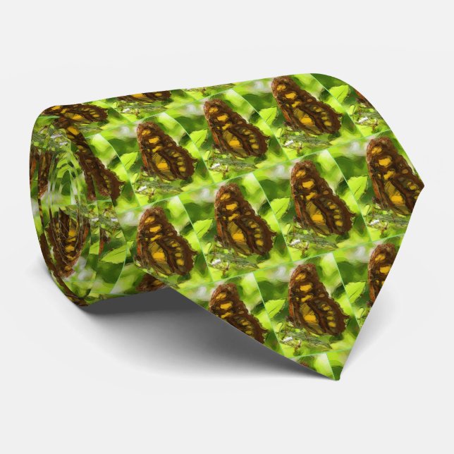 Colourful Butterfly Watercolor Sketch Nature  Tie (Rolled)