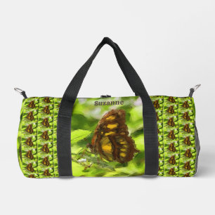 Colourful Butterfly Watercolor Sketch Personalized Duffle Bag
