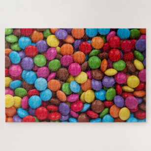 Colourful Buttons Of Sweet Chocolate Candy Jigsaw Puzzle