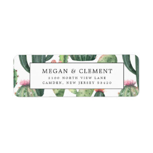 Colourful Cacti   Desert Theme Return Address