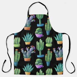 Colourful Cacti: Whimsical Seamless Design. Apron