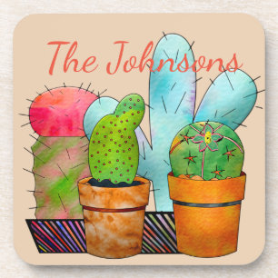Colourful Cactus Garden Coaster