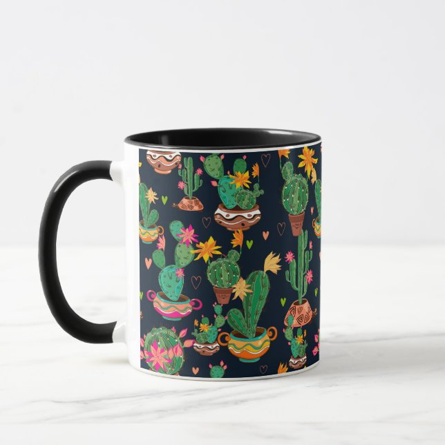 Colourful Cactus Garden Mug (Left)