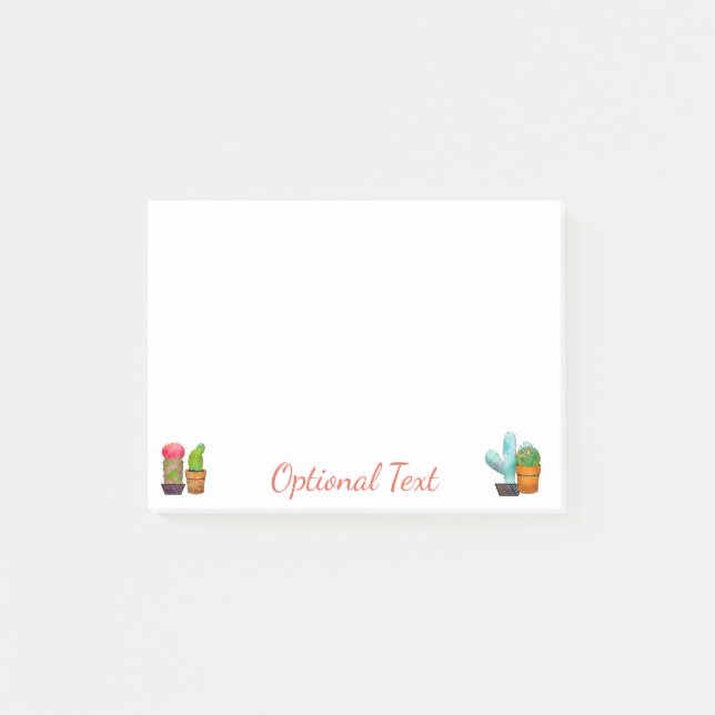 Colourful Cactus Garden Post-it Notes (Front)