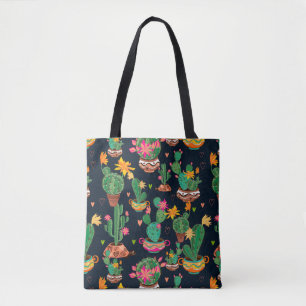 Colourful Cactus Garden Tote Bag