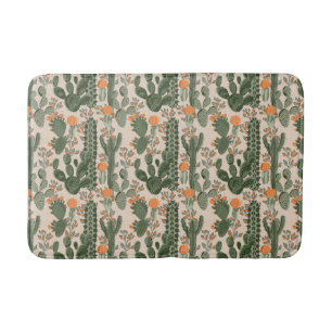 Colourful Cactus Pattern Bath Mat
