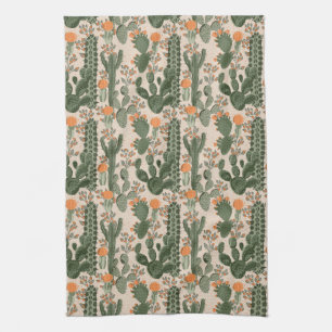 Colourful Cactus Pattern Kitchen Towel