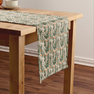 Colourful Cactus Pattern Short Table Runner