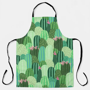Colourful Cactus Seamless Pattern Illustration Apron