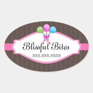 Colourful Cake Pops Bakery Box Seals