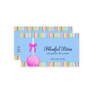 Colourful Cake Pops Business Card