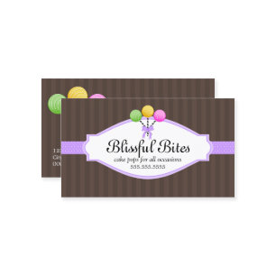 Colourful Cake Pops Business Card