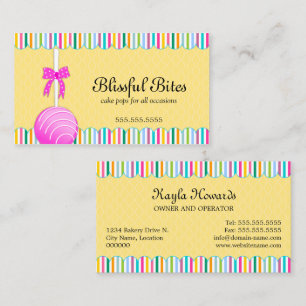 Colourful Cake Pops Business Card