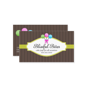 Colourful Cake Pops Business Card