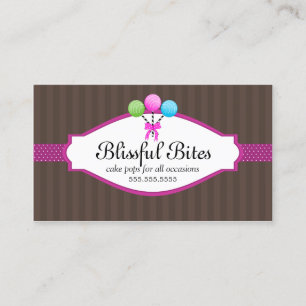 Colourful Cake Pops Business Card
