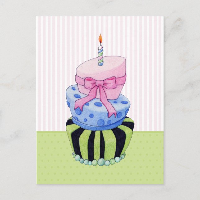 Colourful Cake Postcard (Front)