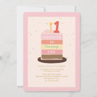 Colourful Cake Sparkle Baby Turning One Birthday