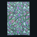 Colourful Caladiums Watercolor Leaves Pink Green Kitchen Towel<br><div class="desc">Decorate your kitchen with this pretty dish towel. Makes a great housewarming or wedding gift! 
You can customize it and add text too.
Check my shop for lots more colours and patterns!</div>