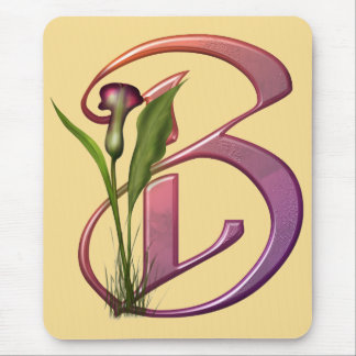 Colourful Calla Initial B Mouse Pad