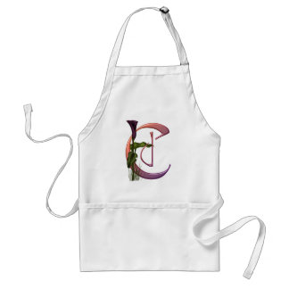 Colourful Calla Initial C Standard Apron