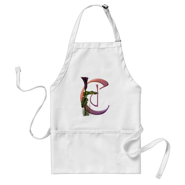 Colourful Calla Initial C Standard Apron (Front)