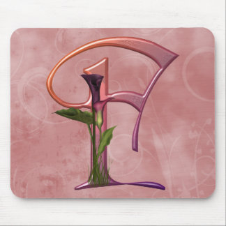 Colourful Calla Initial F Mouse Pad
