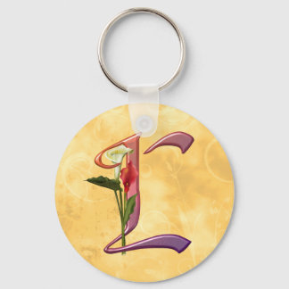 Colourful Calla Initial L Keychain