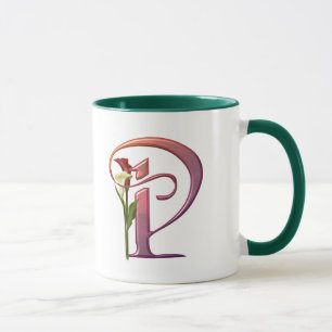 Colourful Calla Initial P Mug